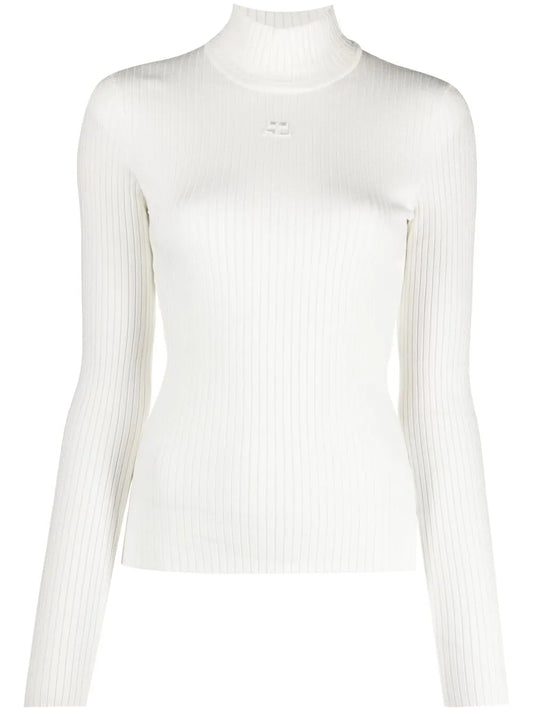 Logo Print Ribbed Jumper