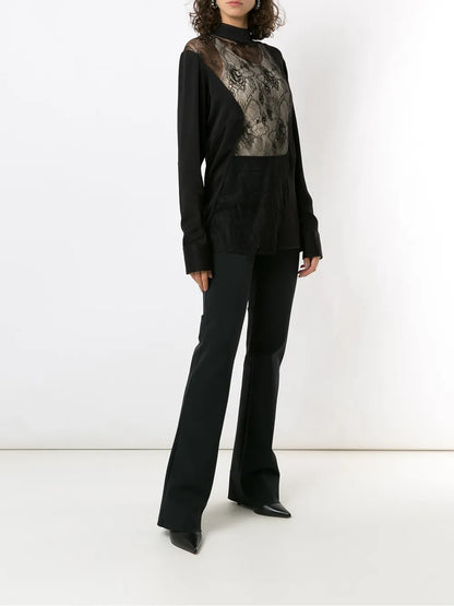 Lace Crepe Blouse