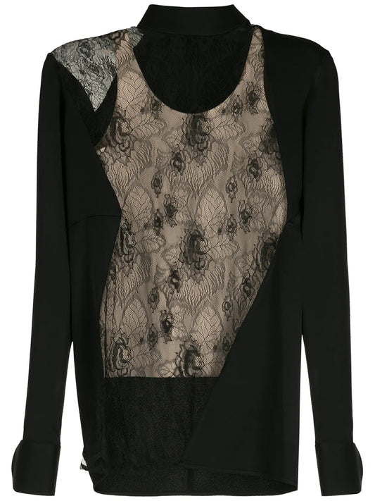 Lace Crepe Blouse