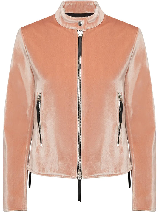 Velvet Zip-Up Jacket