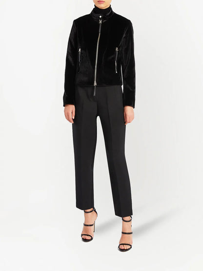 Velvet Zip-Up Jacket