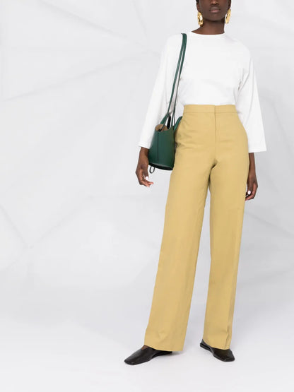 High-Waisted Tailored Trousers