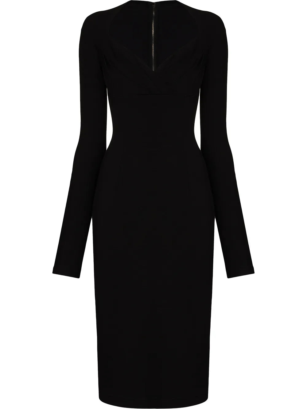 Sweetheart-Neck Midi Dress