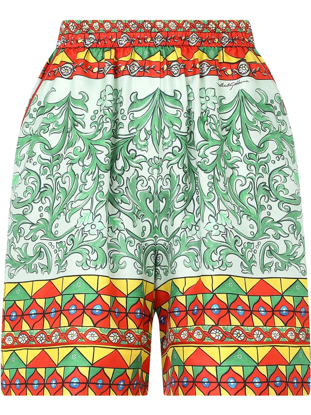 Carretto-Print Twill Shorts