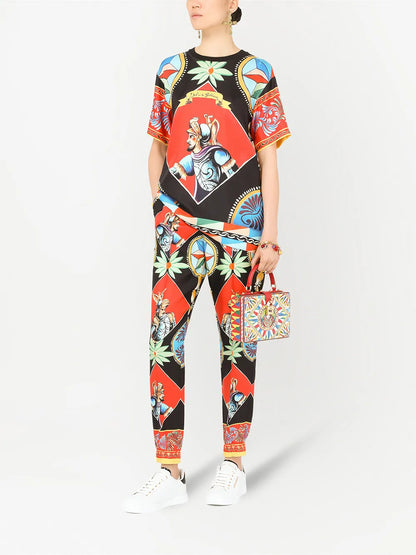 Carretto-Print Track Pants