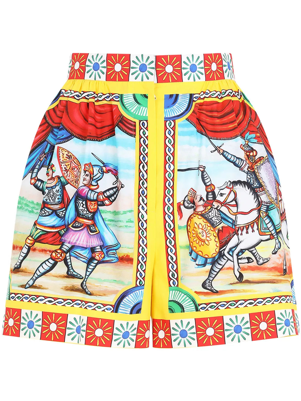 Carretto-Print Poplin Shorts