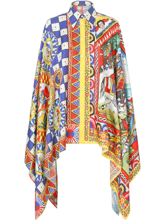 Carretto-Print Twill Shirt