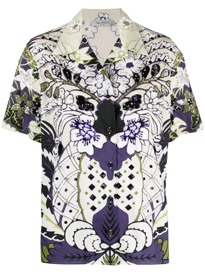 Arazzo-Print Sequined Shirt
