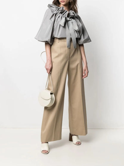 Wide-Leg Tailored Trousers