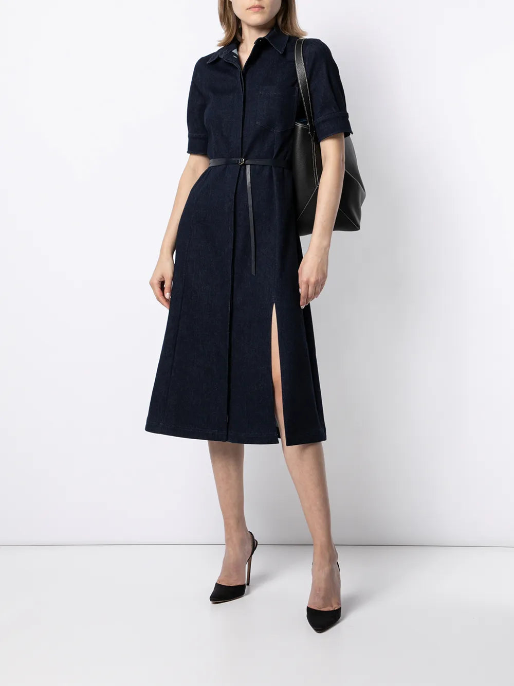 Kieran Belted Denim Shirtdress