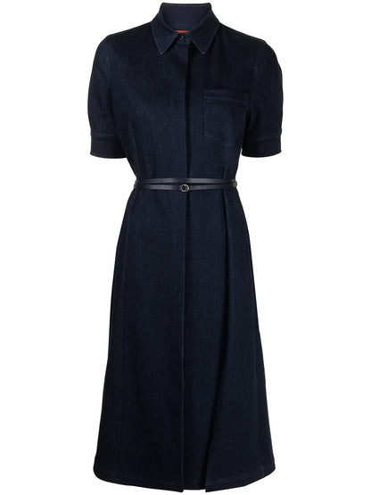 Kieran Belted Denim Shirtdress