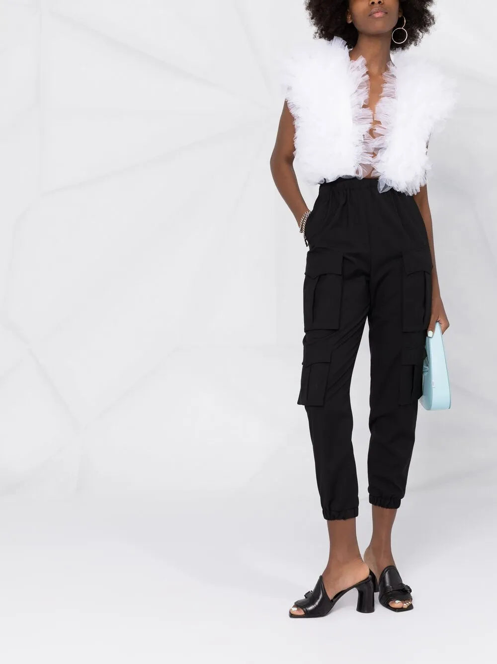 Ruffled Sleeveless Bodysuit