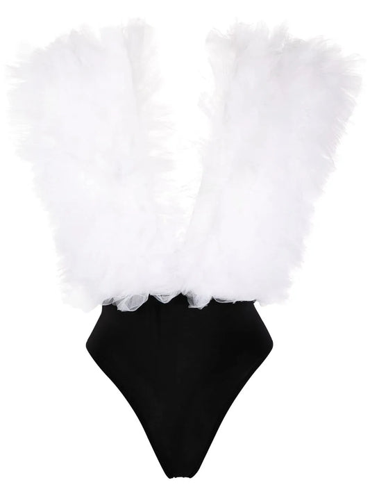 Ruffled Sleeveless Bodysuit