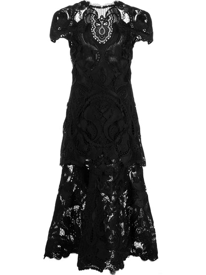 Cut Out-Detail Midi Dress