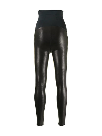 High-Waisted Faux-Leather Leggings
