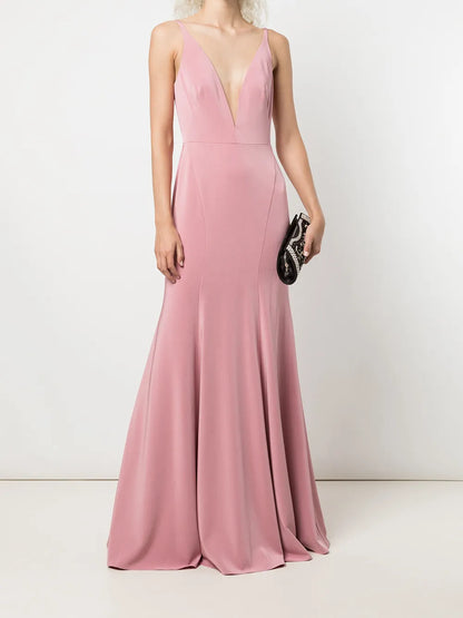Crema Plunging V-Neck Dress
