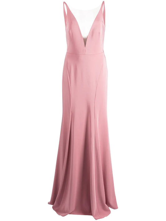 Crema Plunging V-Neck Dress