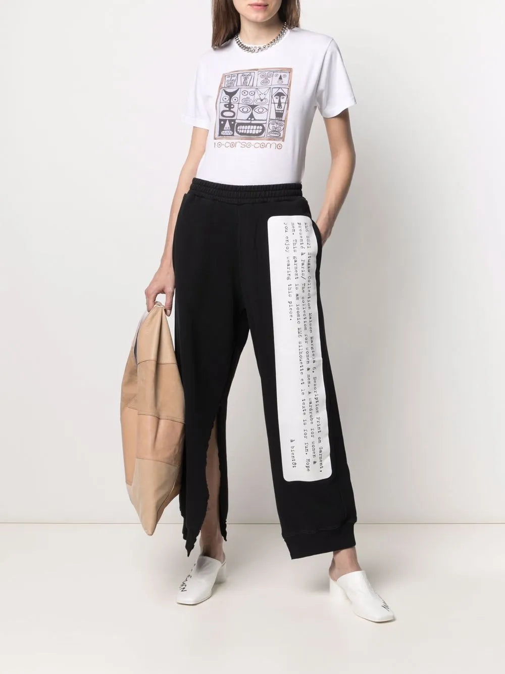 Faces-Print Cotton T-Shirt