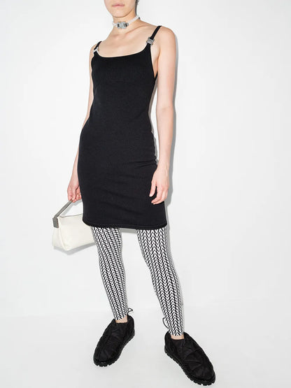 Disco Ribbed Mini Dress