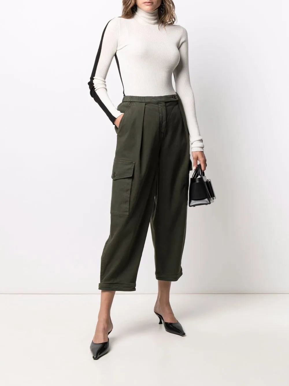 High-Rise Cropped Trousers