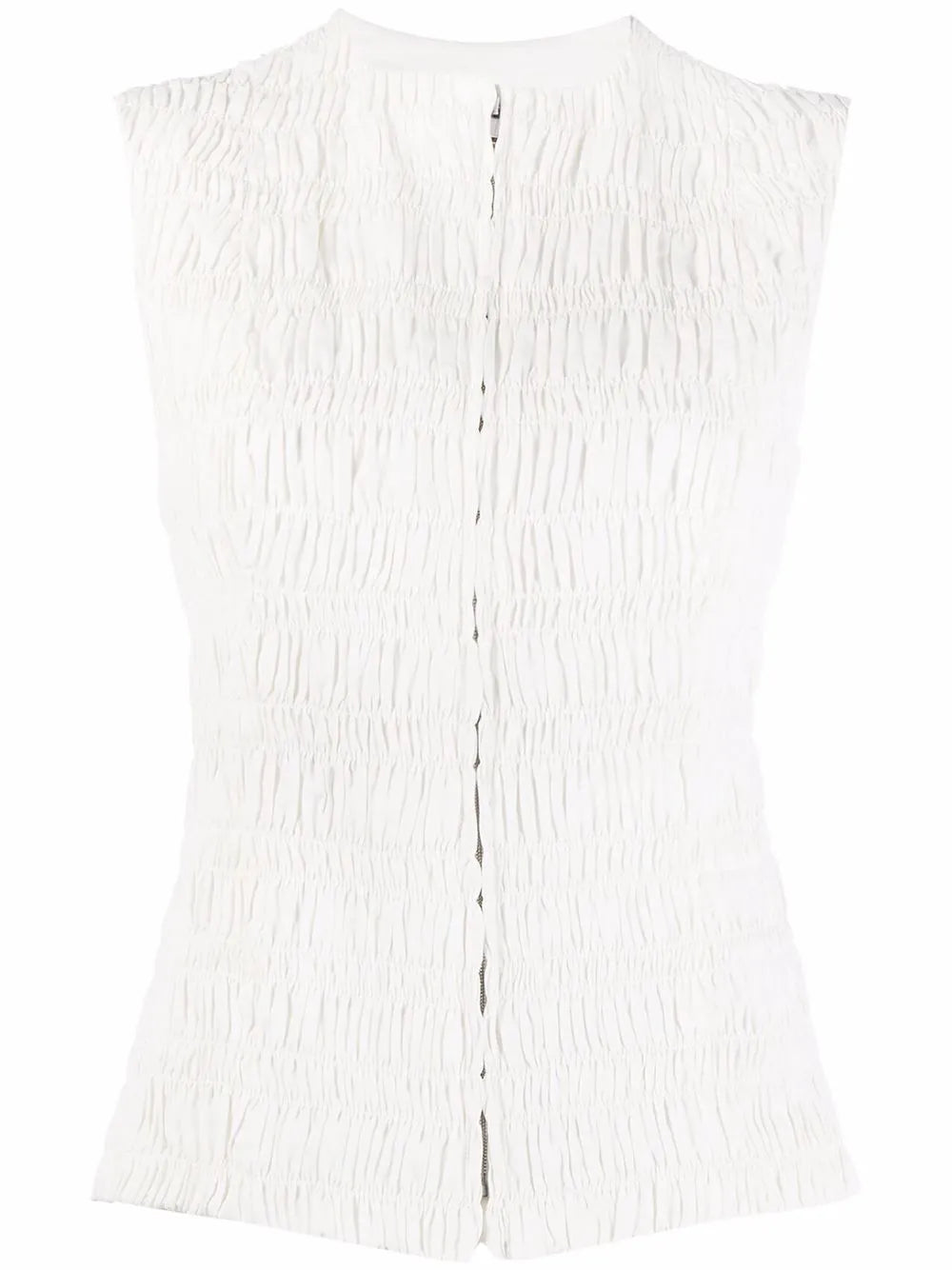 Smocking-Detail Sleeveless Top