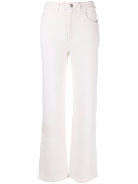 Stitch Detail Flared Trousers