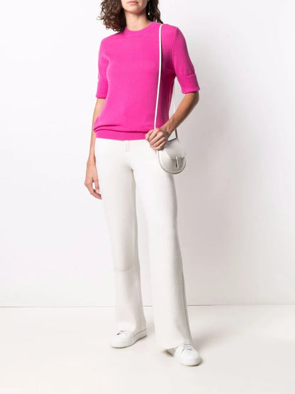 Stitch Detail Flared Trousers
