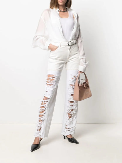Combo High-Rise Straight Jeans