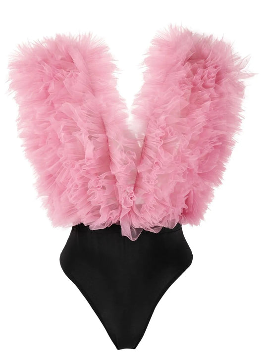 Ruffled Sleeveless Bodysuit