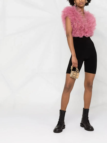 Ruffled Sleeveless Bodysuit