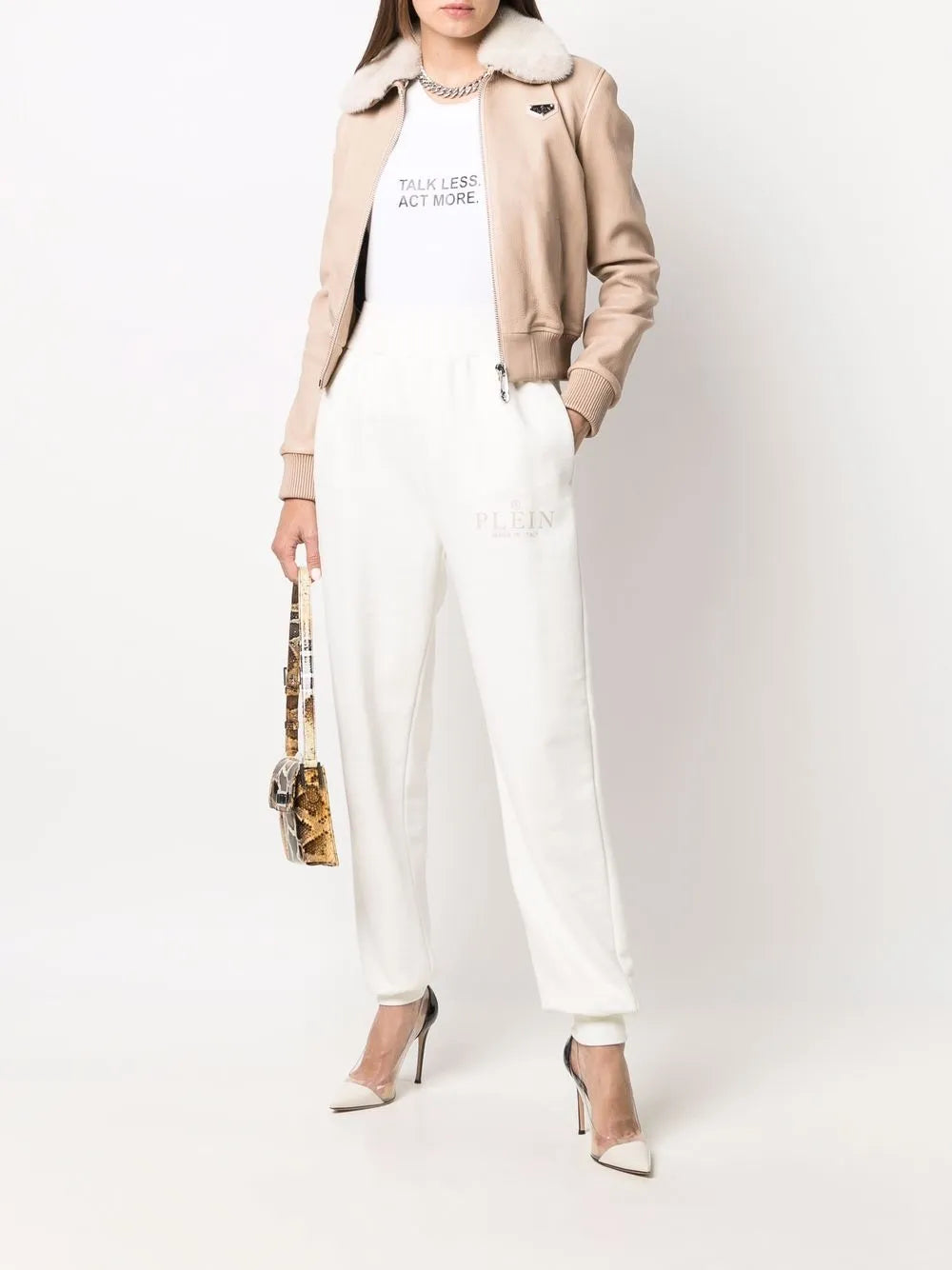 Iconic Plein High-Waisted Trackpants