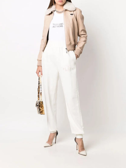 Iconic Plein High-Waisted Trackpants