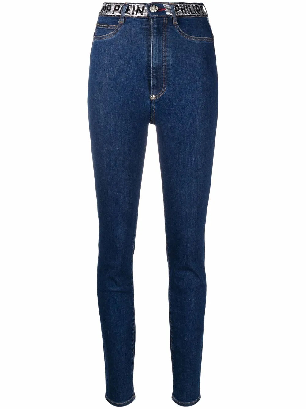 Logo-Embellished Skinny-Leg Jeans