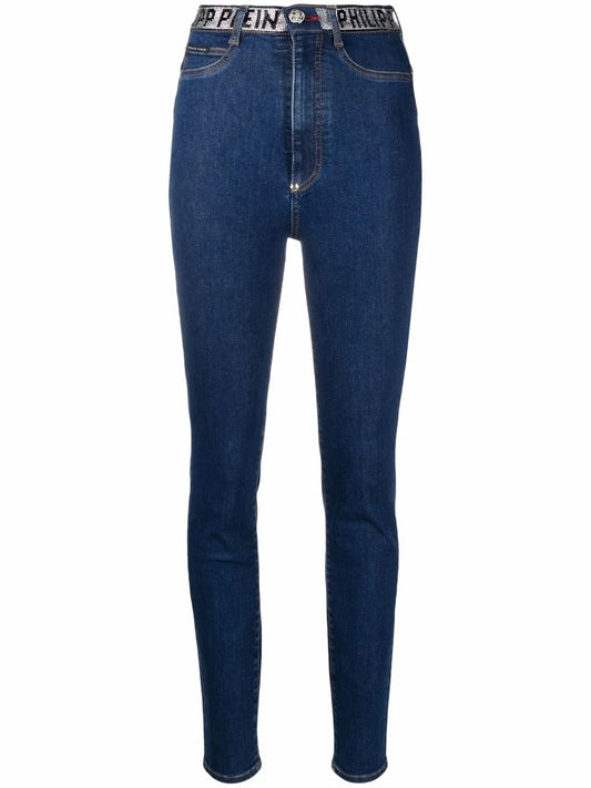 Logo-Embellished Skinny-Leg Jeans