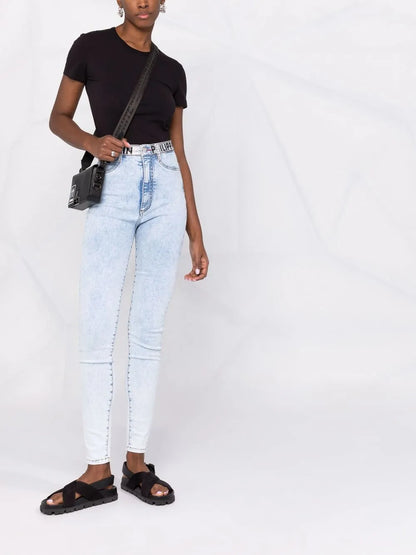 High-Waist Denim Jeggings