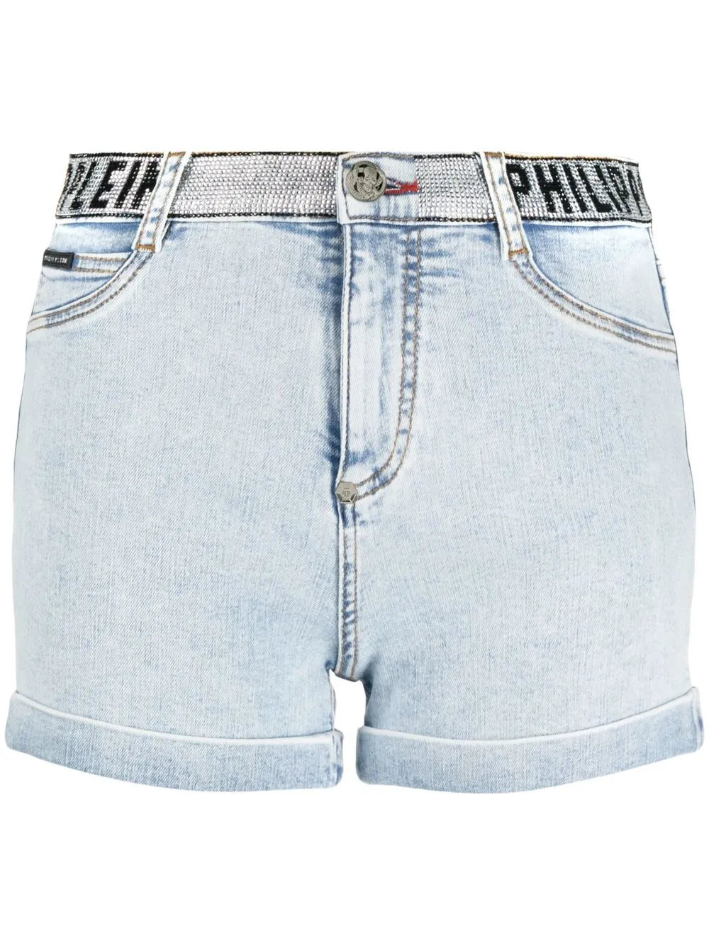 Logo-Embellished Denim Shorts