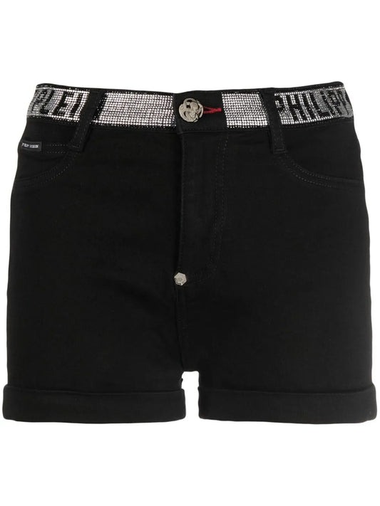 Logo-Embellished Denim Shorts