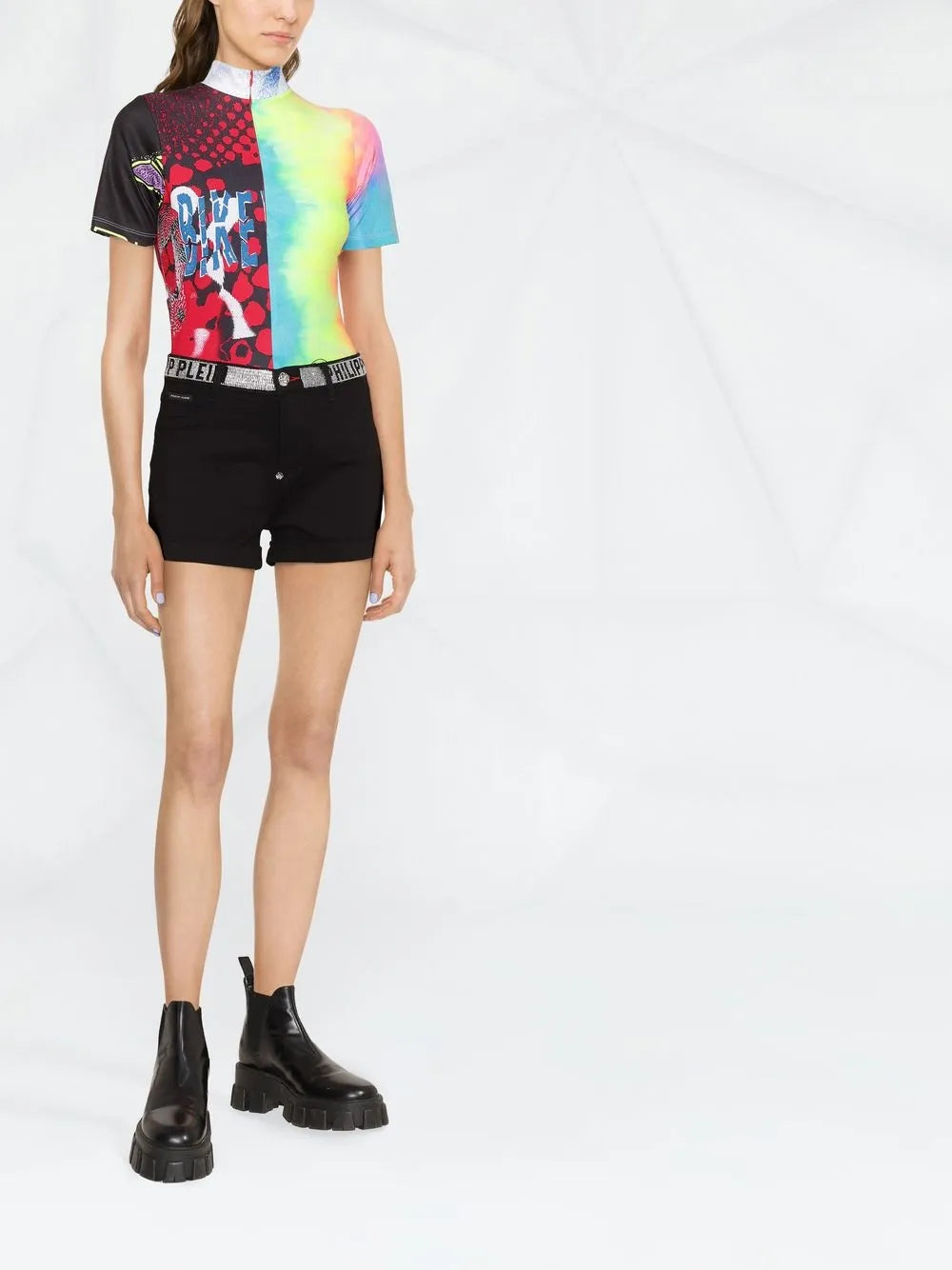 Logo-Embellished Denim Shorts