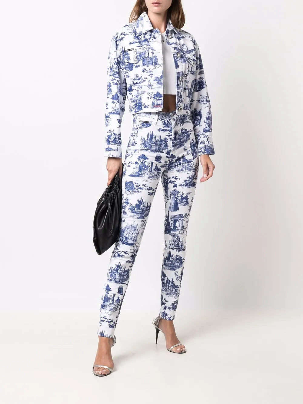 Baroque Print Denim Jacket