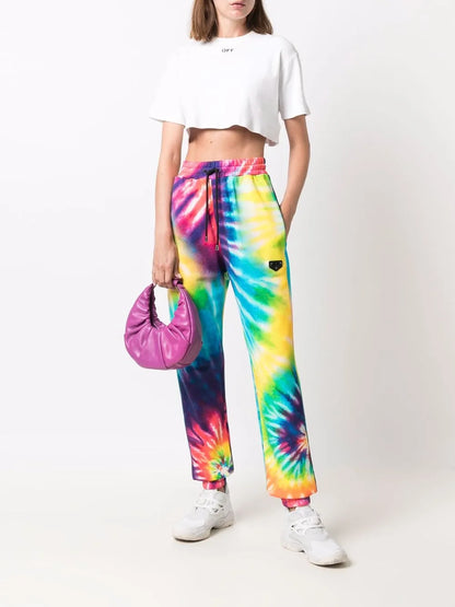 Tie Dye Print Track Pants