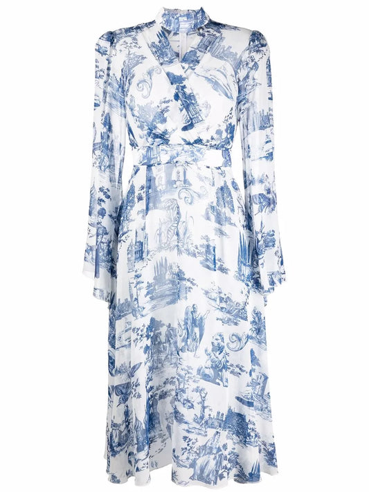 Georgette.Crystal Silk Dress