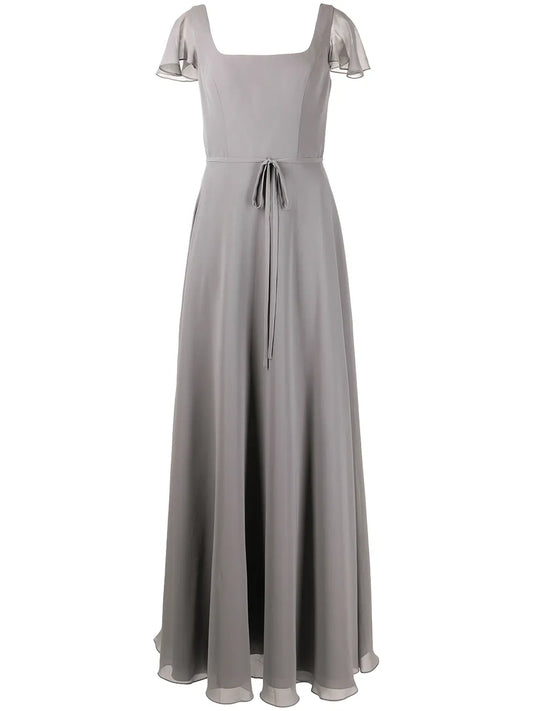 Flutter-Sleeve Bridesmaid Gown