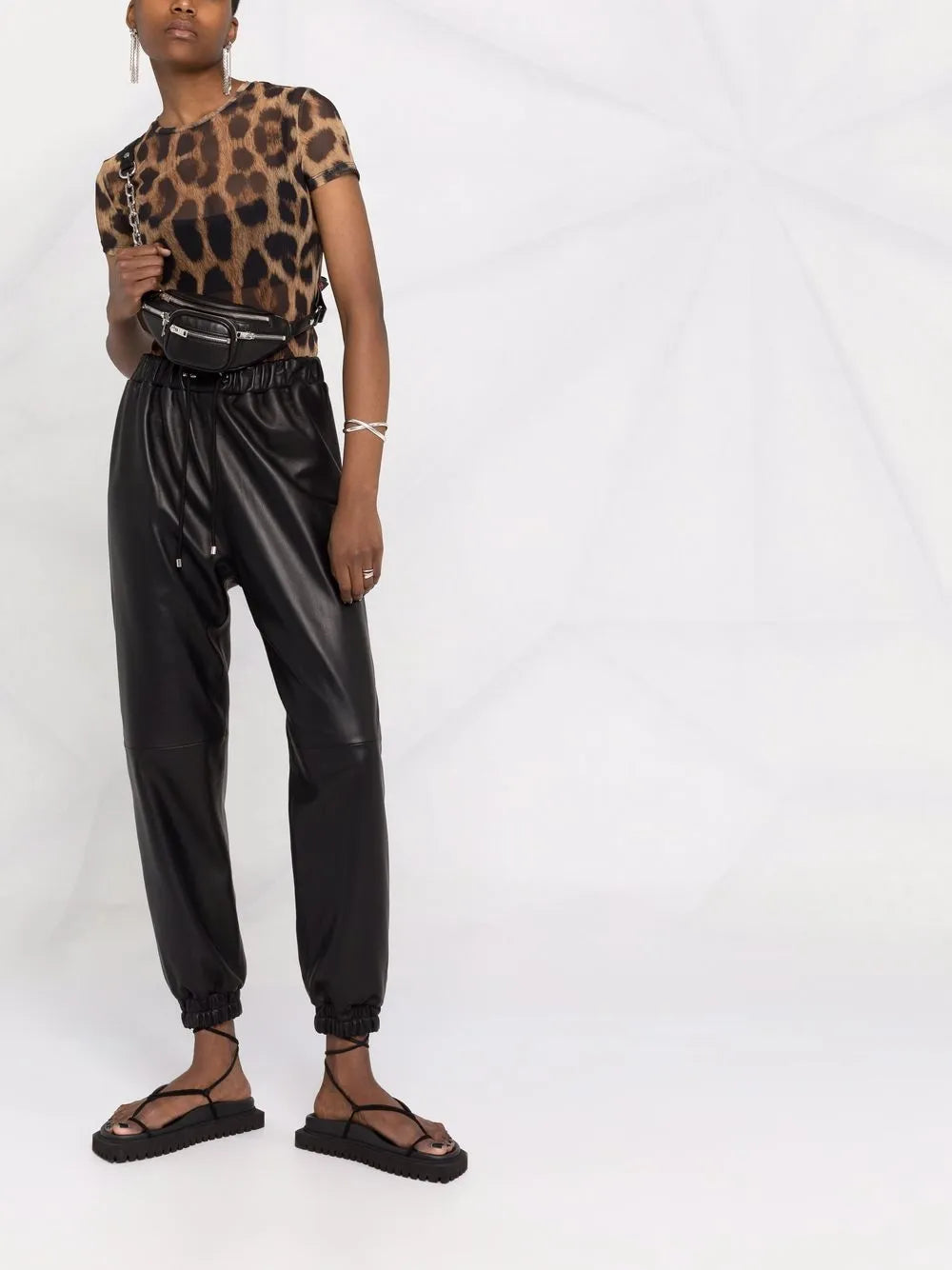 Leather Track Pants