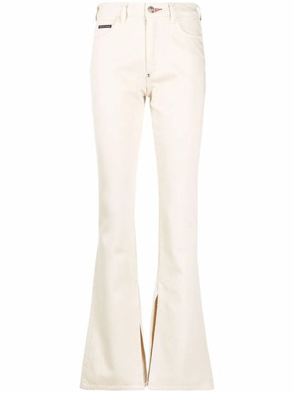High-Waisted Flared Jeans