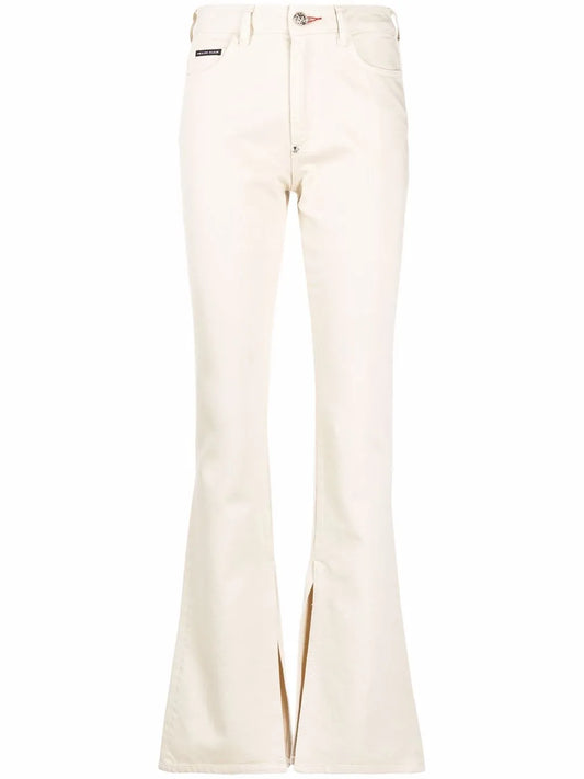 High-Waisted Flared Jeans