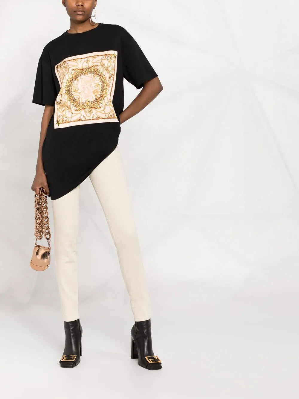 Logo Patch High-Waisted Jeggings