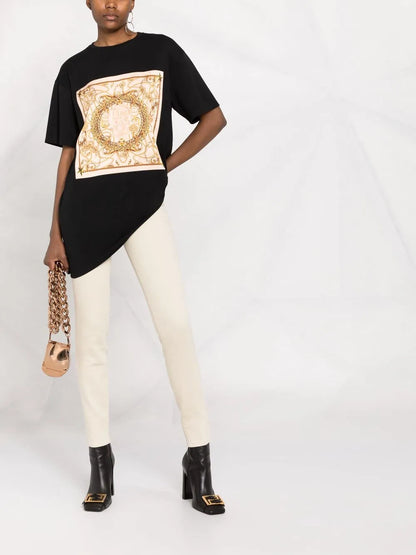 Logo Patch High-Waisted Jeggings
