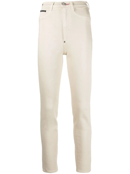 Logo Patch High-Waisted Jeggings
