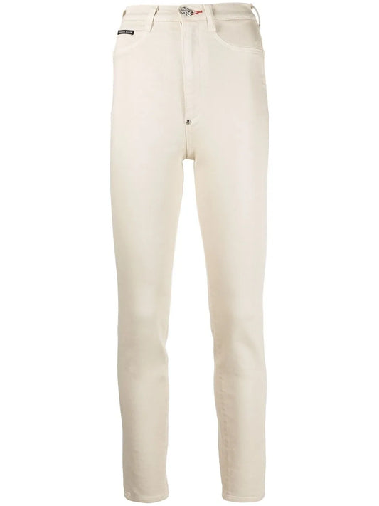 Logo Patch High-Waisted Jeggings
