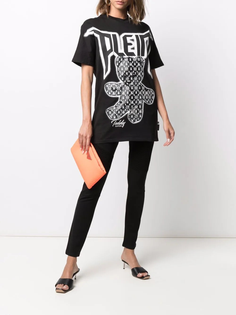 Ribbed-Panel Biker Leggings